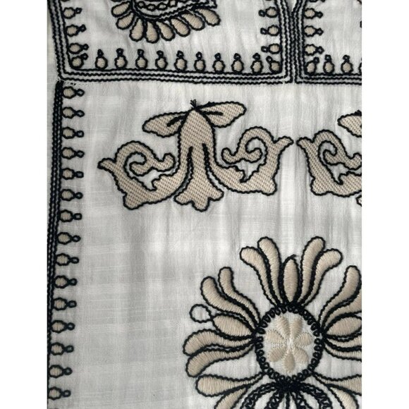 ZARA COTTON SHORT EMBROIDERED TUNIC KAFTAN DRESS Sizes Medium - Picture 7 of 16